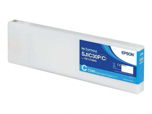 Epson SJIC30P-C Tinte Cyan Original Epson ColorWorks TM-C7500 Tintenpatrone C33S020640