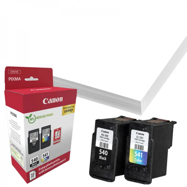 Canon PG-540/CL-541 Photo Paper Value Pack 2er-Pack Schwarz Farbe CMY +Fotopapier