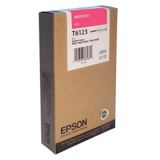 Epson Tintenpatrone T6123 magenta für Stylus Pro 7400 Pro 7450 Pro 9400 Pro 9450