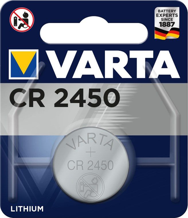 Varta CR2450/6450 Lithium Knopfzellen Batterie 6450101401 - 3V