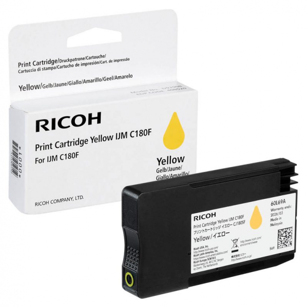 Ricoh 408520 Tinte Yellow für IJM C180F ca. 1.600 Seiten