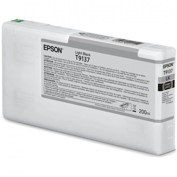 Epson Tintenpatrone T9137 Light Black 200 ml für SureColor SC-P5000