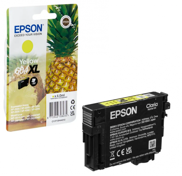 Epson 604XL Tinte yellow C13T10H44010 Pineapple Epson Home XP-4200 WF-2950DWF