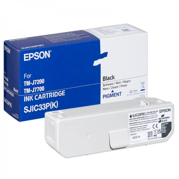 Epson SJIC33P K Original Tinte Schwarz Epson TM-J7200 Epson TM-J7700 C33S020700