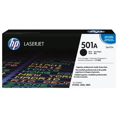 HP 501A Toner Black für HP Color LaserJet 3600 CLJ3800 HP Color LaserJet CP3505 Q6470A