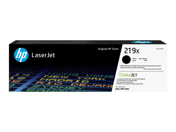 HP 219X Toner Black HP Color LaserJet Pro MFP 4302fdn HP Color LaserJet Pro 4202dw W2190X