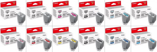 CANON PFI-4100 Tinte Multipack 12 Tinten Canon imagePROGRAF PRO-1100 Druckerpatronen