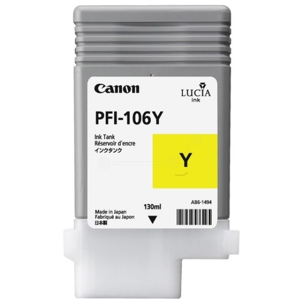 Canon Tintenpatrone PFI-106Y Yellow Canon imagePROGRAF iPF6400 Canon imagePROGRAF IPF6450 6624B001