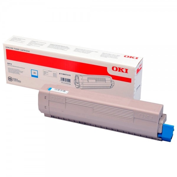 OKI 46471115 Original Toner cyan für OKI C813n Tonerpatrone Blau