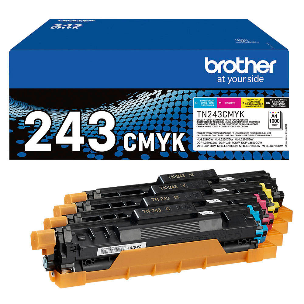 Cool Toner TN247 TN-243CMYK Toner Value Pack Compatible for Brother TN243  DCP-L3550CDW DCP-L3510CDW HL-L3210CW HL-L3230CDW MFC-L3750CDW MFC-L3710CW