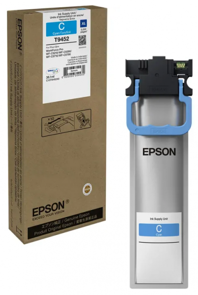 Epson Tintenpatrone T9452 cyan XL WorkForce Pro WF-C5210DW C5290DW WF-C5710DWF C5790DWF