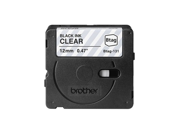 Brother BTAG-131 Schwarz auf Transparent 12mm Etikettenband für P-Touch PT-N10 PT-N20 PTN25BT