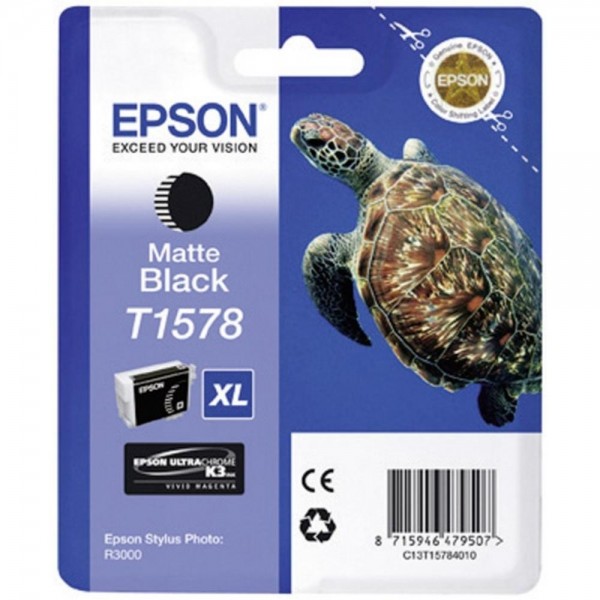 Epson Tintenpatrone T1578 XL Matte Black für Epson Stylus Photo R3000