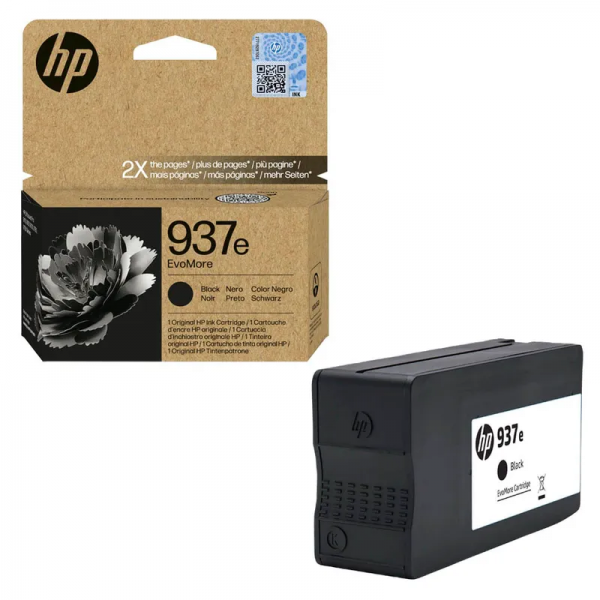 HP 937e EvoMore Black Tinte HP Officejet Pro 9110b 9120e 9720E 9730e 4S6W9NE