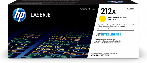 HP 212X Toner Yellow W2122X 10.000 Seiten Color LaserJet Enterprise M554dn M555dn M555x