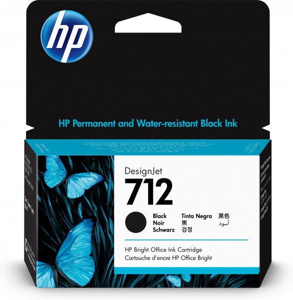 HP 712 Tinte schwarz 3ED70A 38 ml HP DesignJet Studio T210 T230 T250 T630 HP T650