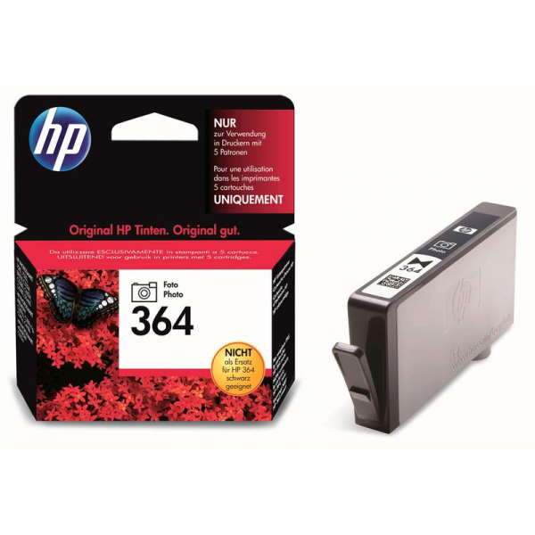 HP 364 Tinte Photo Schwarz Photosmart C5380 eStation Photosmart 5525, 55XX B111 65XX 7510 C311