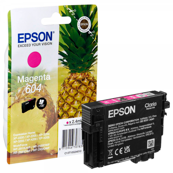 Epson 604 Tinten Magenta Pineapple Epson Home XP-2200 WF-2910DWF, WF-2930DWF