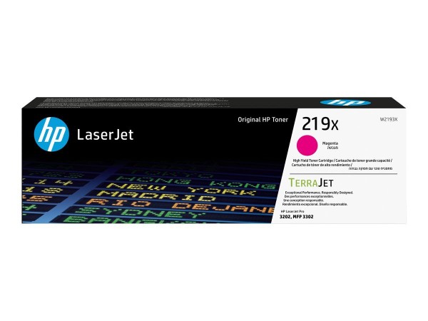 HP 219X Toner Magenta HP Color LaserJet Pro MFP 4302fdn HP Color LaserJet Pro 4202dw W2191X