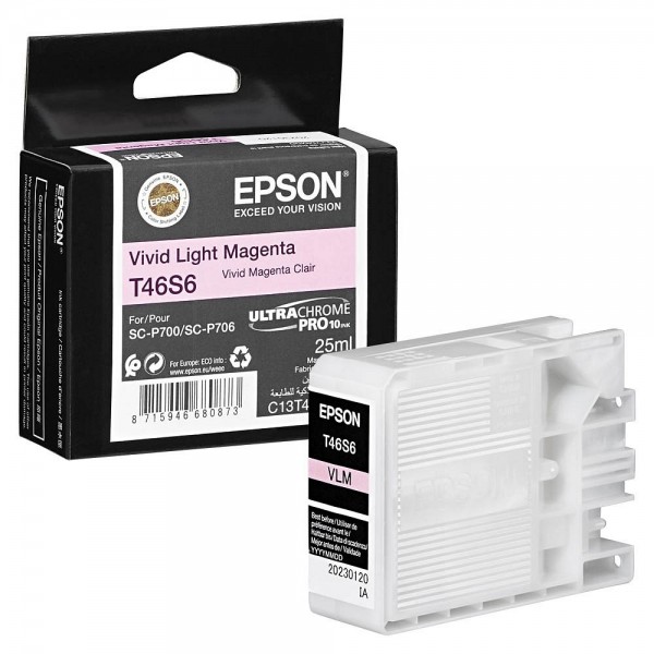 Epson T46S6 Tinte light magenta für SureColor SC-P700 SC-P706 C13T46S600