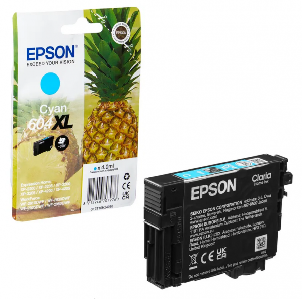 Epson 604XL Tinte cyan C13T10H24010 Pineapple Epson Home XP-4200 WF-2950DWF