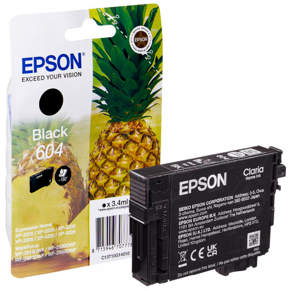 Epson 604 Tinten Black Pineapple Epson Home XP-2200 WF-2910DWF, WF-2930DWF T10G14