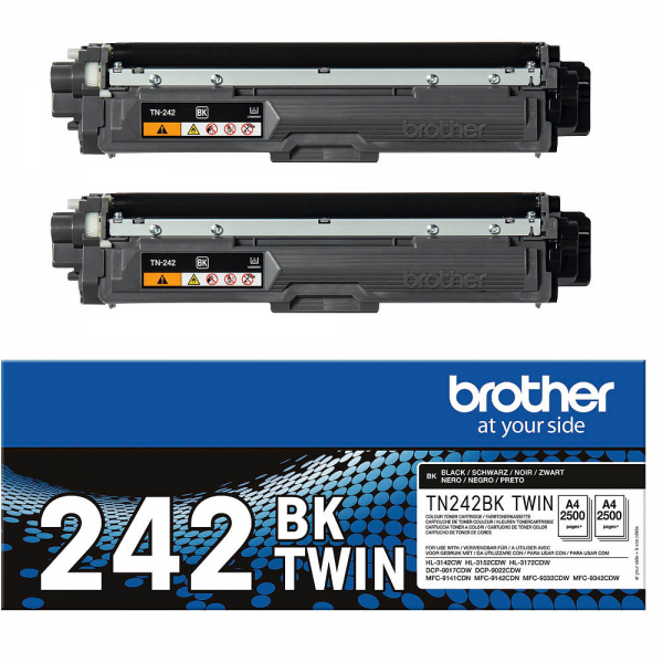 Brother TN-242BK Twin Pack Toner Black Brother HL-3142CW HL-3152CDW Brother DCP-9022 Brother MFC-914