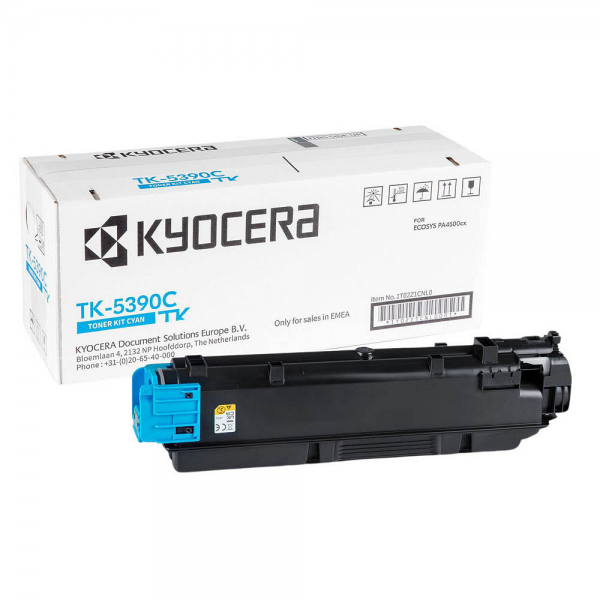 Kyocera TK-5390C Toner Cyan Kyocera ECOSYS PA4500cx Druckleistung 13K 1T02Z1CNL0