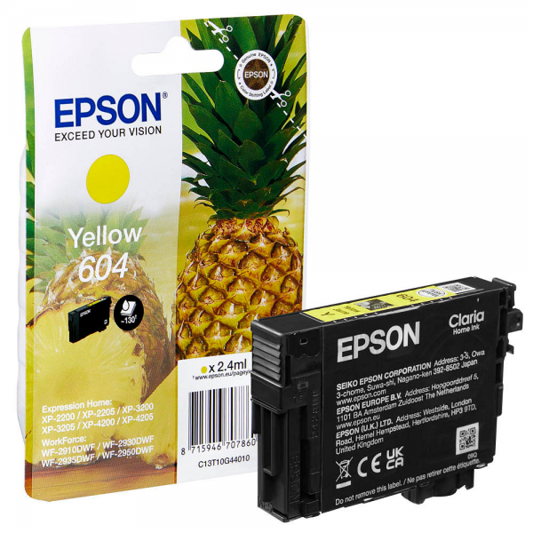 Epson 604 Tinten Yellow Pineapple Epson Home XP-2200 WF-2910DWF, WF-2930DWF T10G44