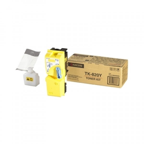 Kyocera TK-820Y Toner Yellow für Kyocera FS-C8100DN Original