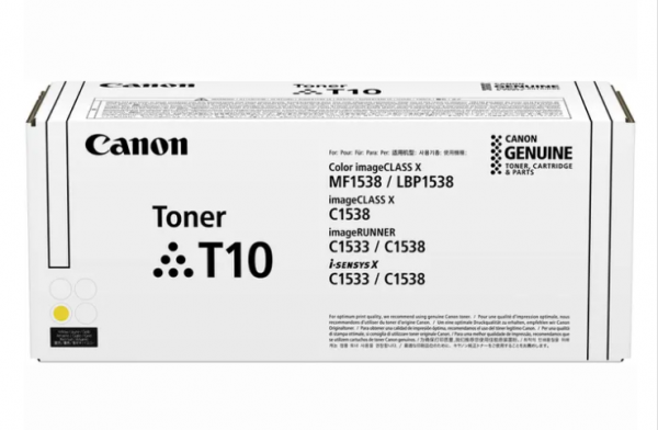 Canon T10 Y Toner Yellow 4563C001 Canon i-SENSYS XC1500 iR-C1533 iR-C1538 MF1538 LBP1538