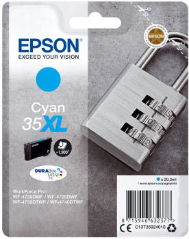 EPSON 35XL Tintenpatrone T3592 Cyan XL WF-4720DWF WF-4725DWF WF-4730DTWF WF-4740DTWF