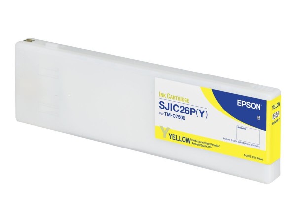 Epson SJIC26P-Y Tinte Yellow Original Epson ColorWorks TM-C7500 Tintenpatrone C33S020621