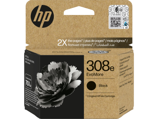 HP 308e EvoMore Black Original Ink Cartridge EvoMore 7FP22UE