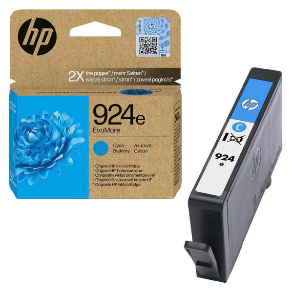 hp 924e Tinte Cyan 4K0U7NE HP OfficeJet Pro 8120 Pro 8122 Pro 8130 Pro 8133 Pro 8139