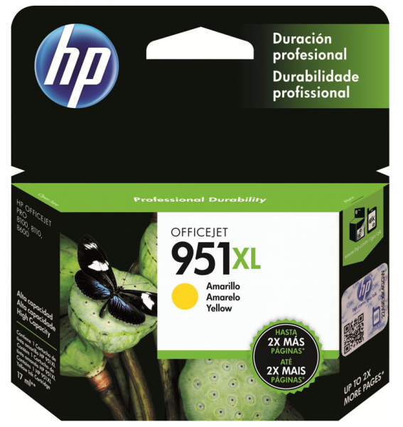 HP 951XL Tinte Yellow HP Pro8100 Pro8600 Serie HP Officejet Pro 251dw 276dw CN048AE