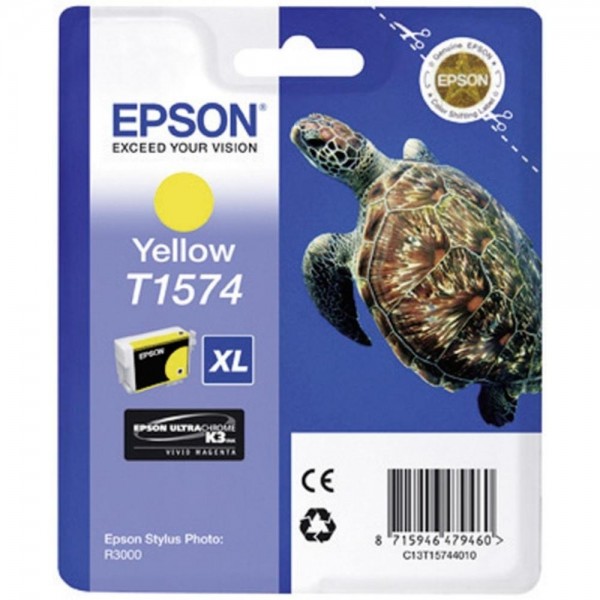 Epson Tintenpatrone T1574 XL Yellow für Epson Stylus Photo R3000