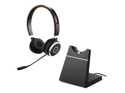 JABRA Evolve 65 mit Ladestation Stand Stereo UC 2 Ohr