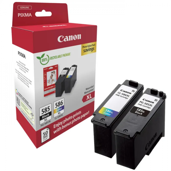 Canon PG-585XL + CL-586XL Photo Value Canon Pixma TS7600 TS7650 Canon Pixma TS7740i TS7750