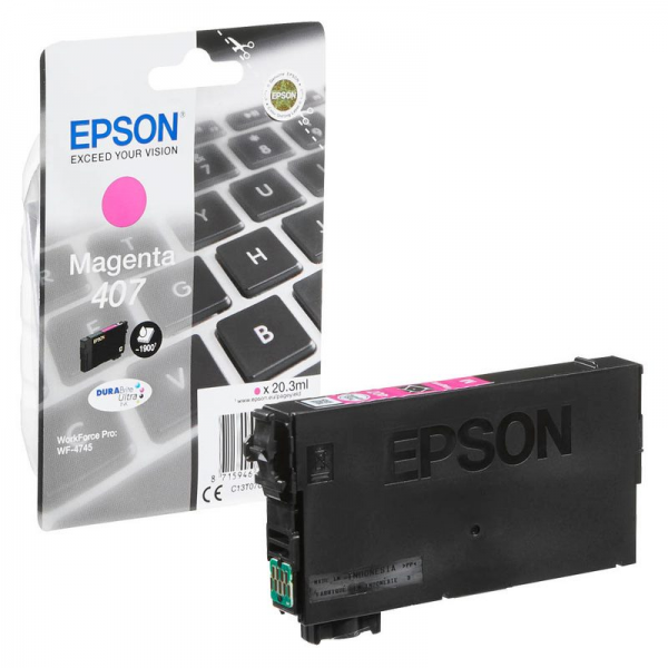 Epson T07U3 Tintenpatrone Magenta 407 für Epson WorkForce Pro WF-4745 C13T07U340